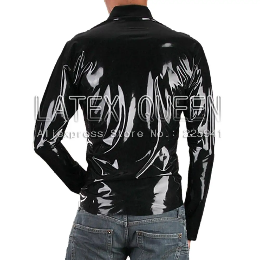 Новая модная латексная рубашка для мужчин | Мужская одежда