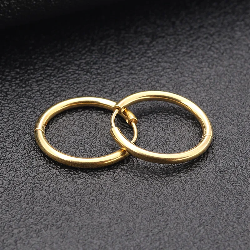 Серьги Martick Small Round Arc Space Hoop из нержавеющей стали 316L, цвета синий/разноцветный/черный, для женщин и мужчин, ювелирные изделия E3.