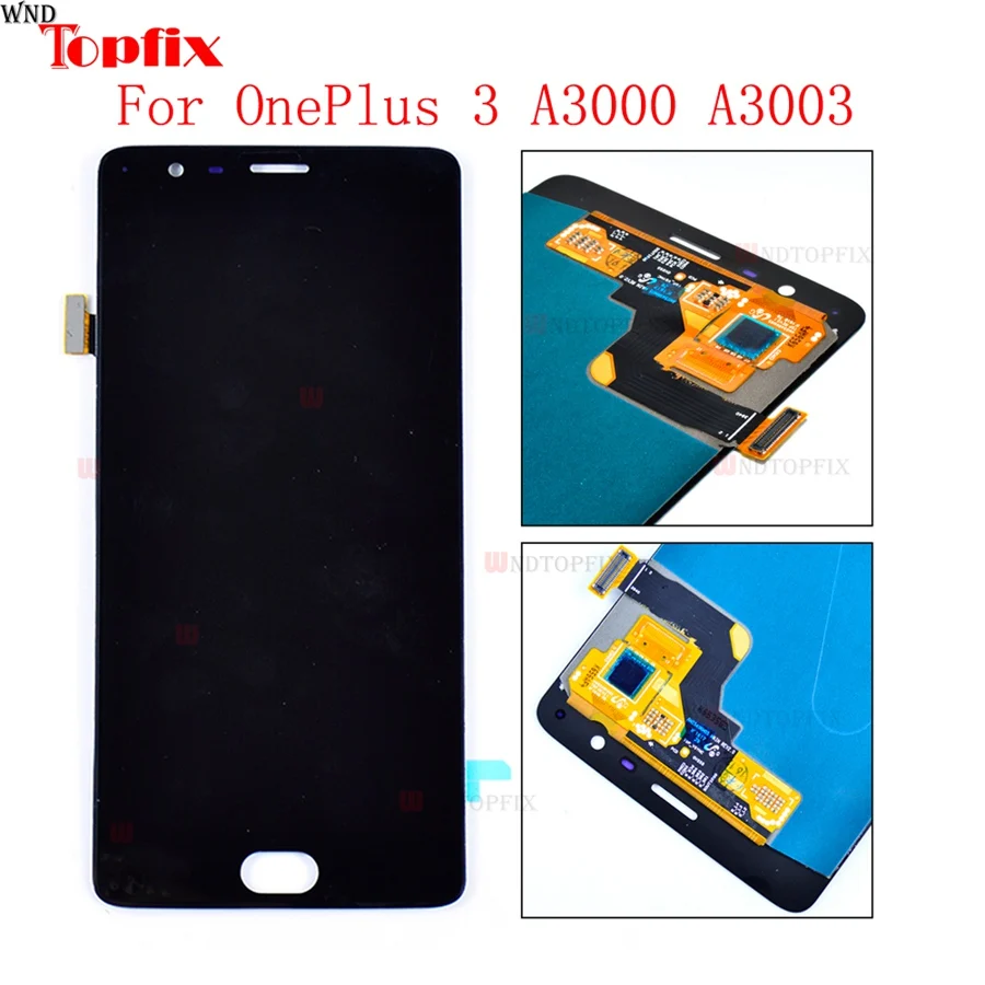 5.5&quotInch LCD For Oneplus 3T Display Touch Screen A3000 A3003 Digitizer Assembly With Frame Replacement OnePlus 3 | Мобильные
