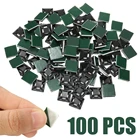 100 шт.компл. кабель базовые крепления 12,5*12,5 мм самоклеящийся кабель проволока Zip стяжка крепления основания настенный держатель крепление зажимы для сидений