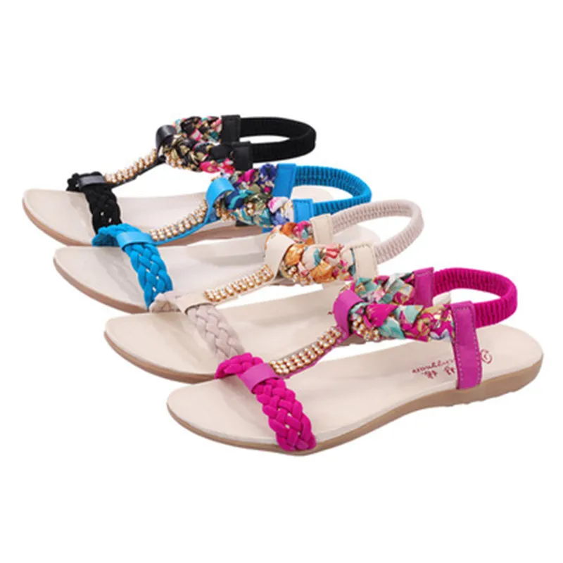 Новые Модные женские сандалии Летняя женская обувь Уличные босоножки Большие