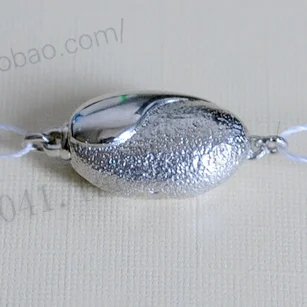 

925 silver scrub button quality necklace buttons bracelet clasp bar