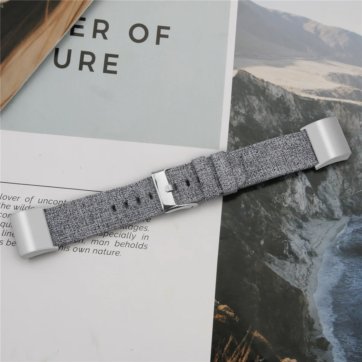Ремешок для наручных часов для Fitbit заряд 2 ремешок; туфли из парусины; дышащая сменный Браслет для Fitbit заряд 2 Correa Fitbit часы 64002