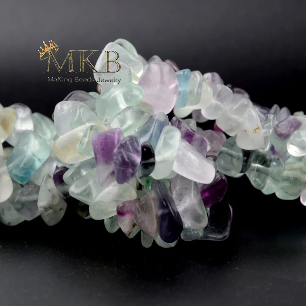 8-12mm Irregular Natural Stone Fluorite Chip Beads For Jewelry Making 33inches Gravel Diy Bracelet Wholesale Perles | Украшения и