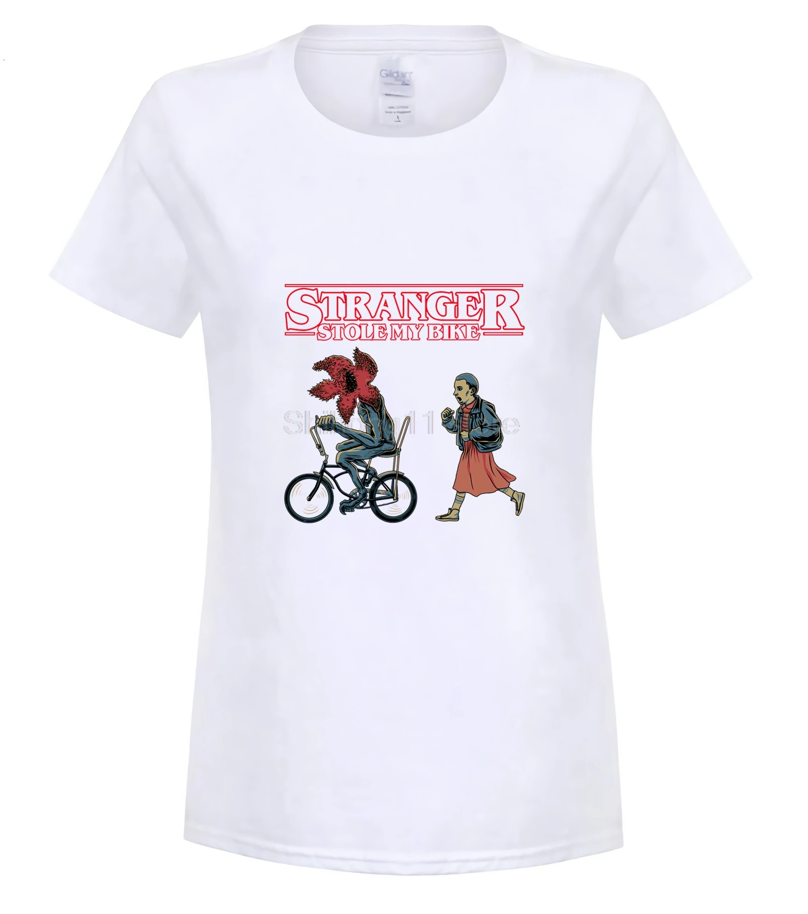 Stranger Stole My Bike Horror T-Shirt Brand T-shirt casual top Fun Men's Print Casual 100% Cotton Popular | Мужская одежда