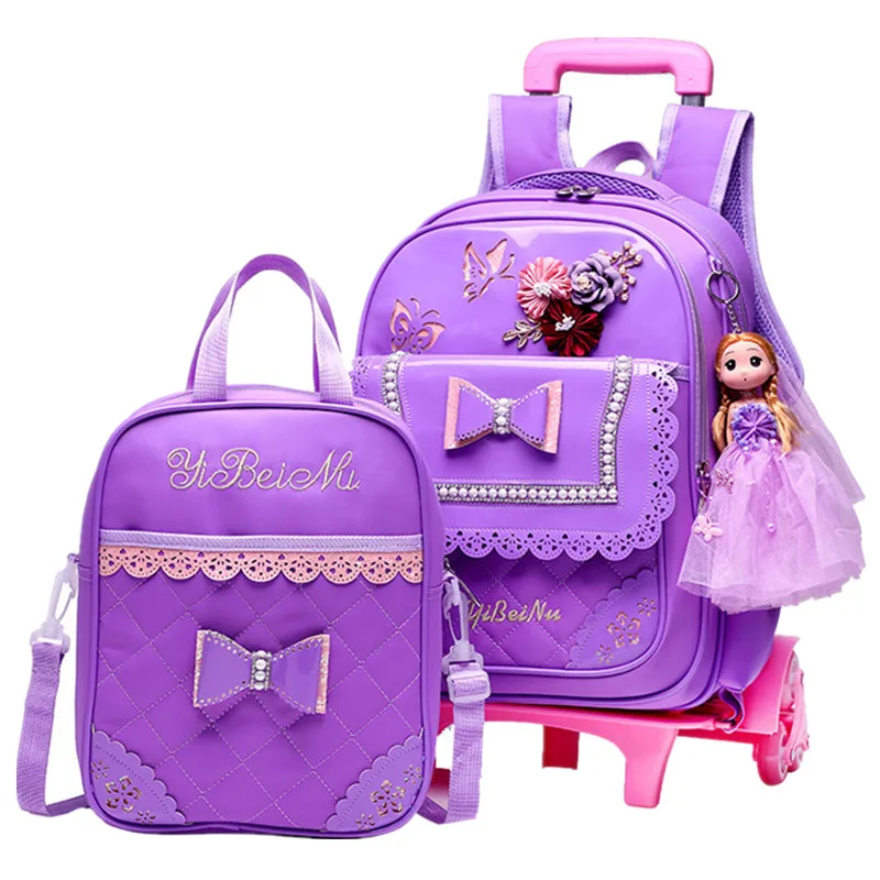 Детские школьные сумки набор с 2/6 колесами рюкзак на колесиках для учеников