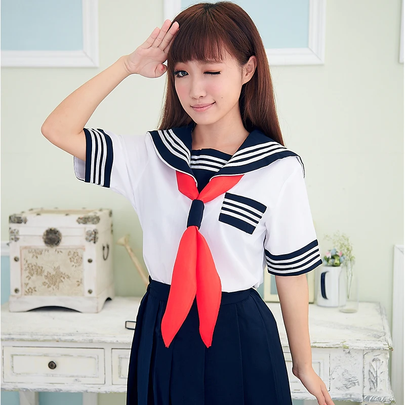 

JK японская школьная форма моряка, модный школьный класс, морская школьная форма для косплея, костюм для девочек 3 шт./компл.