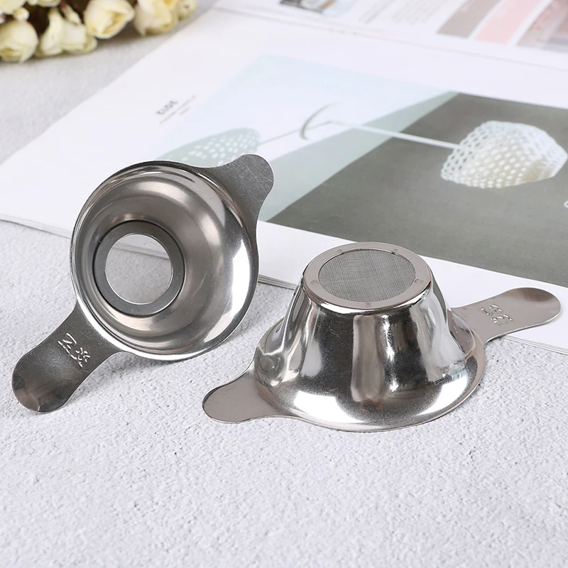 Stainless Steel Tea Strainer Fine Mesh Chinese Kungfu Leaf Funnel Filter |