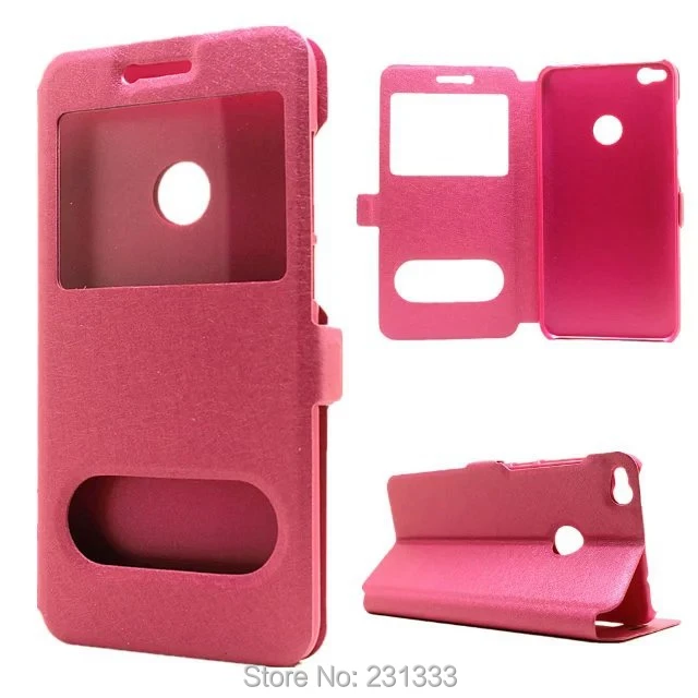 Шелковый Чехол-бумажник с открытым окном кожаный чехол для Samsung Galaxy S8 PLUS Huawei Honor V9