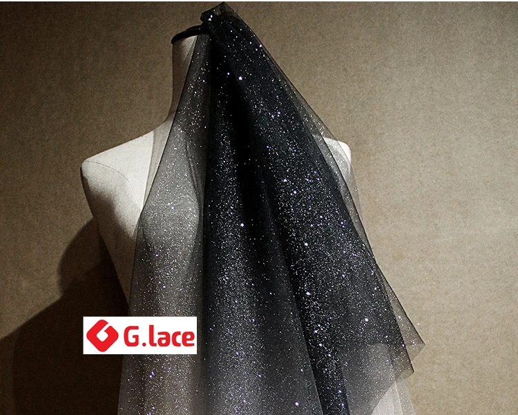 GLace 1Y/лот Wide1.55M эластичная сетчатая ткань серебряное бронзовое Сетчатое платье