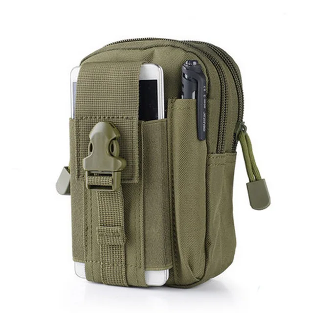 ArmyGreen Тактическая универсальная кобура Военная Molle сумка с поясом на бедра и талию кошелек сумка кошелек чехол для телефона на молнии для телефона - Цвет: ArmyGreen