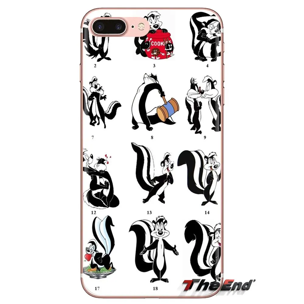 pepe le pew Transparent Soft Shell Covers For Xiaomi Redmi 4A S2 Note 3 3S 4 4X 5 Plus 6 7 6A Pro Pocophone F1 |