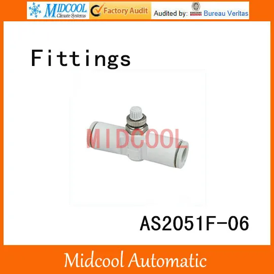 

SMC type high quality AS2051F-06 O.D 6mm Clapboard pipe throttle valve pneumatic components
