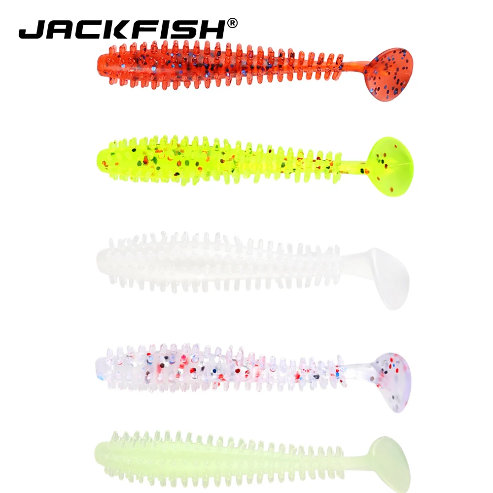 JACKFISH 5 шт./лот рыболовные приманки 5 см/1 г Искусственные воблеры мягкие приманки Shad Карп Силиконовые Рыболовные Мягкие приманки снасти