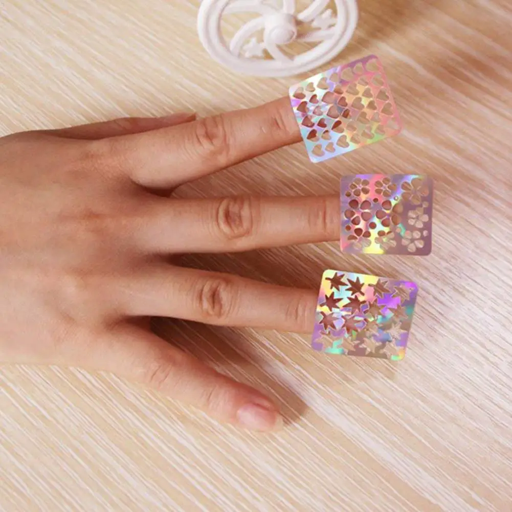 1 комплект простой Стиль вырезные наклейки для ногтей нерегулярной сетке