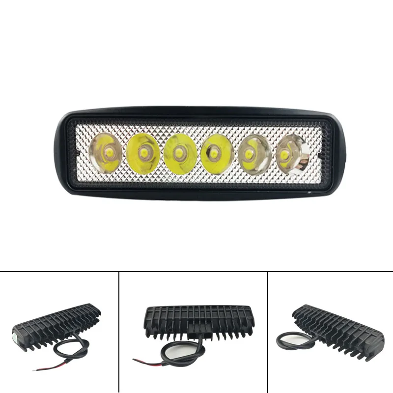 18 Вт светодиодный свет Рабочая бар Барра DRL 12 В 6 &quotпрожектор Наводнение лампы