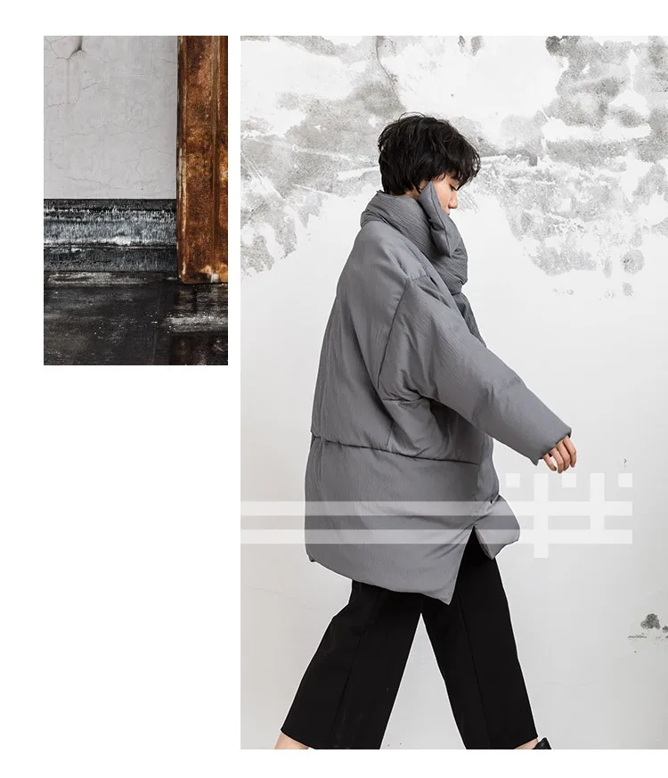 IRINAY212 Новая коллекция с шарфом двубортный oversize Асимметричный Зима белая утка подпушка куртка пальто для женщин