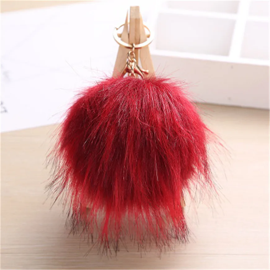 Оптовая продажа Прямая поставка 13 см милый искусственный мех кролика мяч лиса