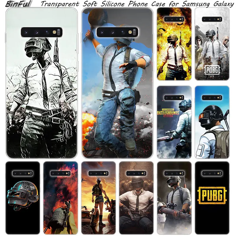 Популярный Мягкий силиконовый чехол pubg game для Samsung Galaxy S10 S9 S8 Plus S7 Edge A6 A8 A7 A9 2018 A5 2017