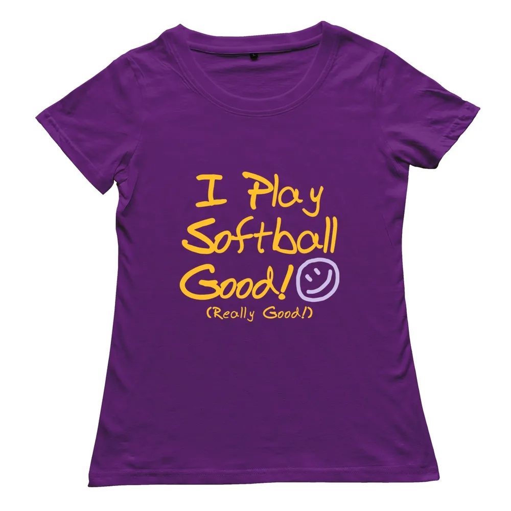 2015 с коротким рукавом я играть софтбол хорошее! Майка нормальный женщин майка на