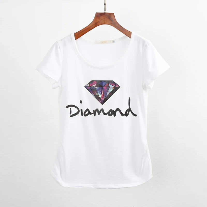 Женская хлопковая Футболка с принтом Повседневная летняя футболка коротким