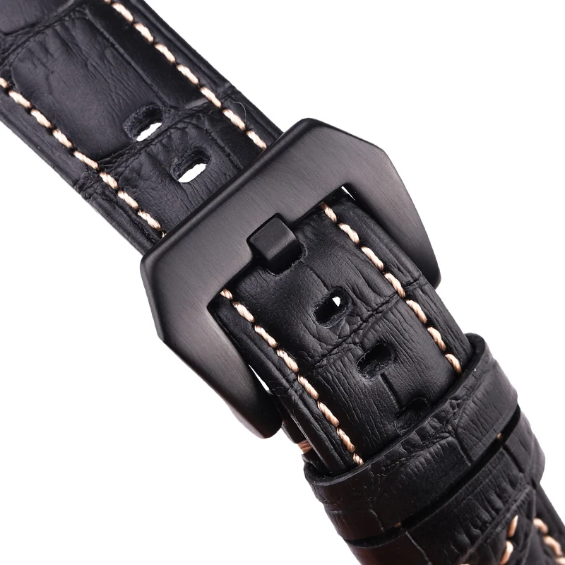 20mm 22mm 24mm Stainless Steel Watch Buckle Black Silver Solid Metal Watchband Strap Clasp Band Accessories For Panerai