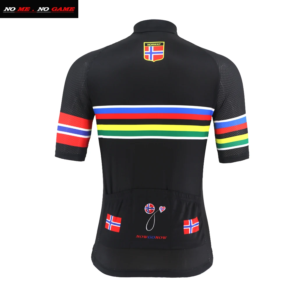 Классическая мужская велосипедная майка road world champion ships black Norway national team велосипедная одежда