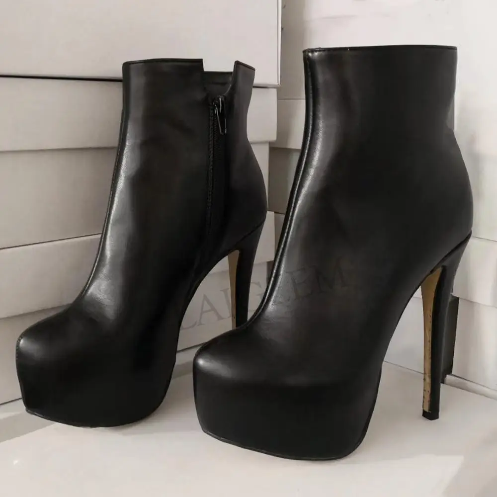 Женские ботильоны на платформе высоком каблуке размеры 34 52|Женские полусапожки| |