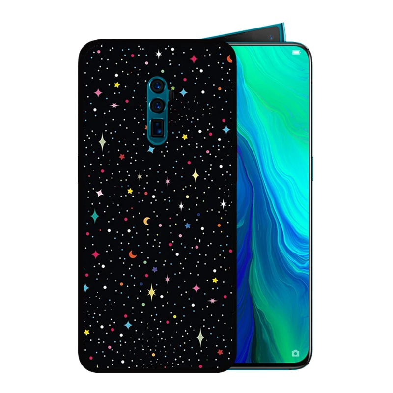 Мягкий силиконовый чехол черного цвета для OPPO Reno 10x zoom Reno2 2 Z R17 R15 R11 Plus 9S R15X K3 K1 с