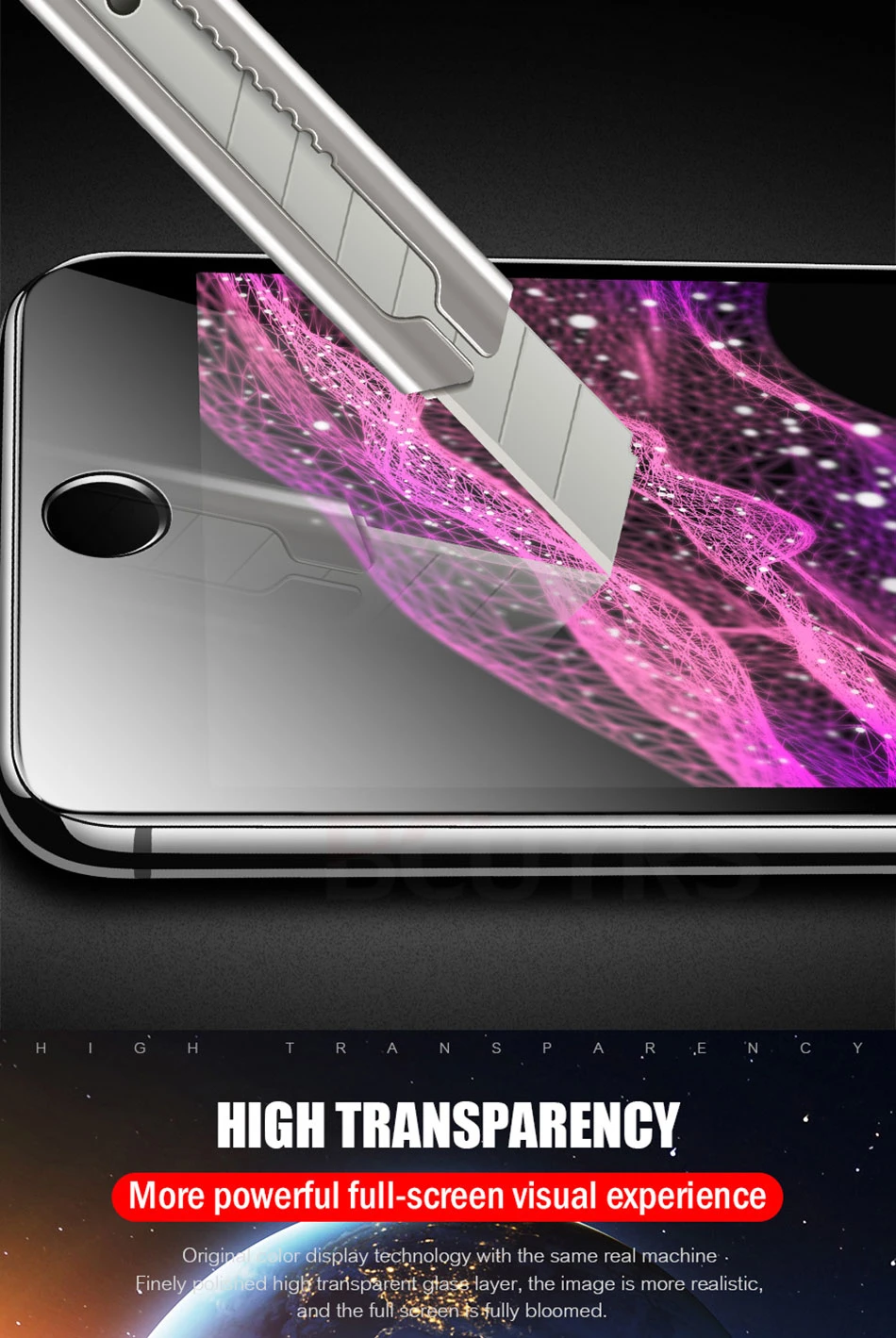 10D защитное стекло против отпечатков пальцев для iPhone 7 8 X XR XS MAX Защита экрана для iPhone 5X6 6s 7 8 Plus закаленное стекло