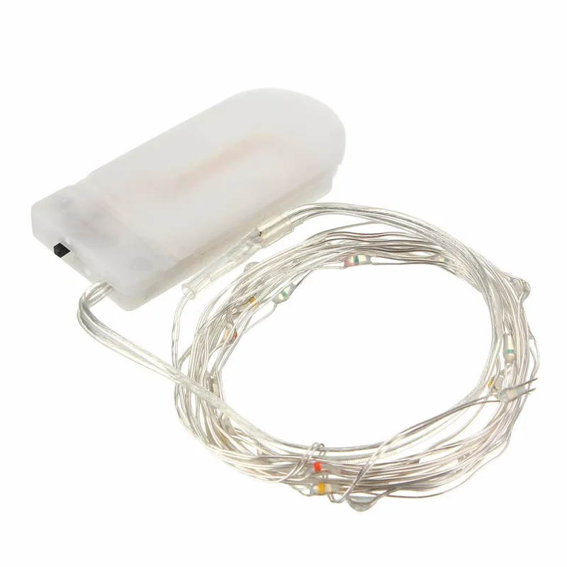 

2M 20Leds Flexible LED Fairy String Lights Copper Wire Waterproof Battery Powered Holiday Party Christmas Wedding Decor