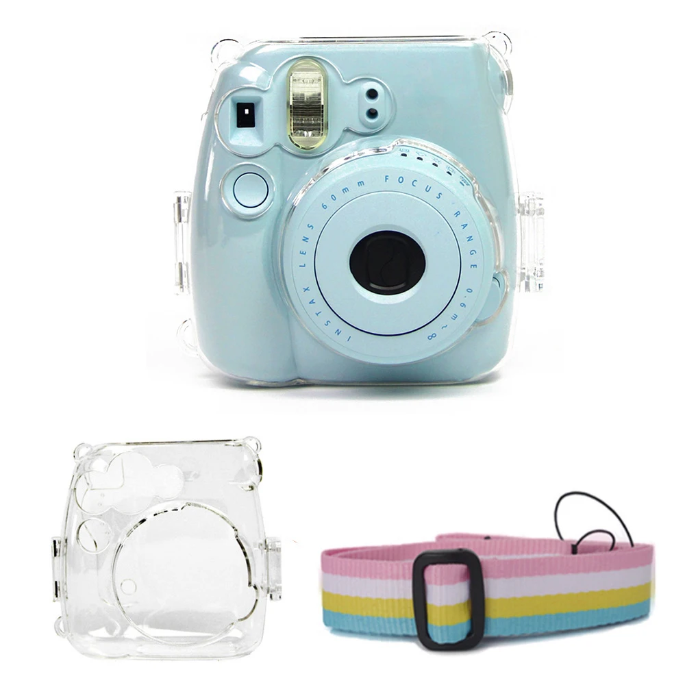 Прозрачный защитный чехол наплечный ремень для Fuji Fujifilm Instax Camera Mini 9 8 + мгновенные