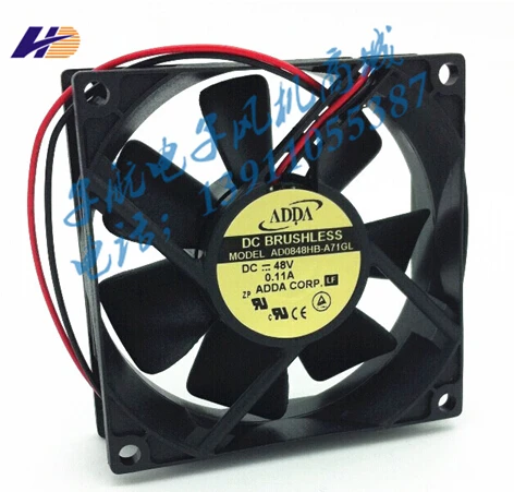 Оптовая продажа: Φ 80*80*25 48 В 0,11a ADDA 2 проводной вентилятор шасси