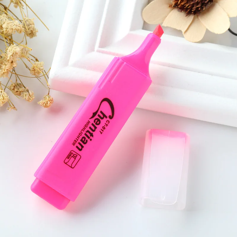Coloffice Marker Pen Creative Candy Color Large Capacity Highlighter Student Prize Mark Graffiti Pen Children Stationery 1PC - Цвет: Розовый