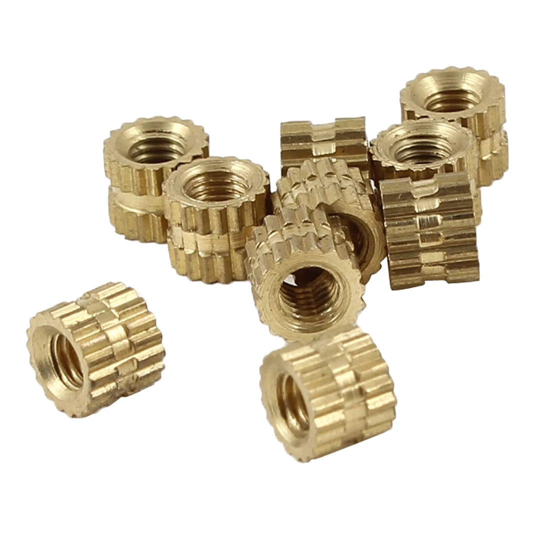 LHLL-10Pcs Injection Molding Brass Thread Knurled Inserts Nuts 3mm x 5mm 4mm | Обустройство дома