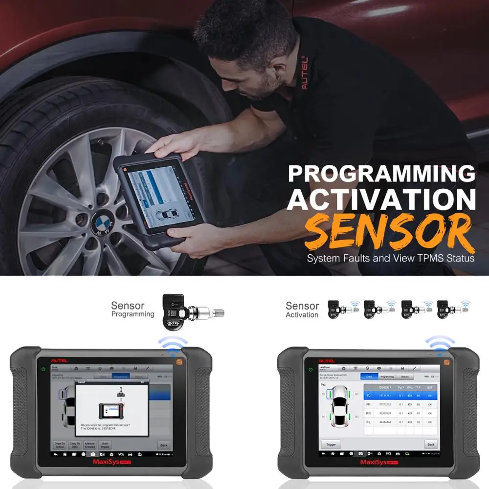 Autel MaxiSys MS906TS OBD2 сканер диагностический инструмент TPMS программирующий ECU