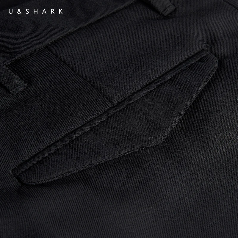 U &amp SHARK новое поступление черный официальный деловой костюм брюки Мужская