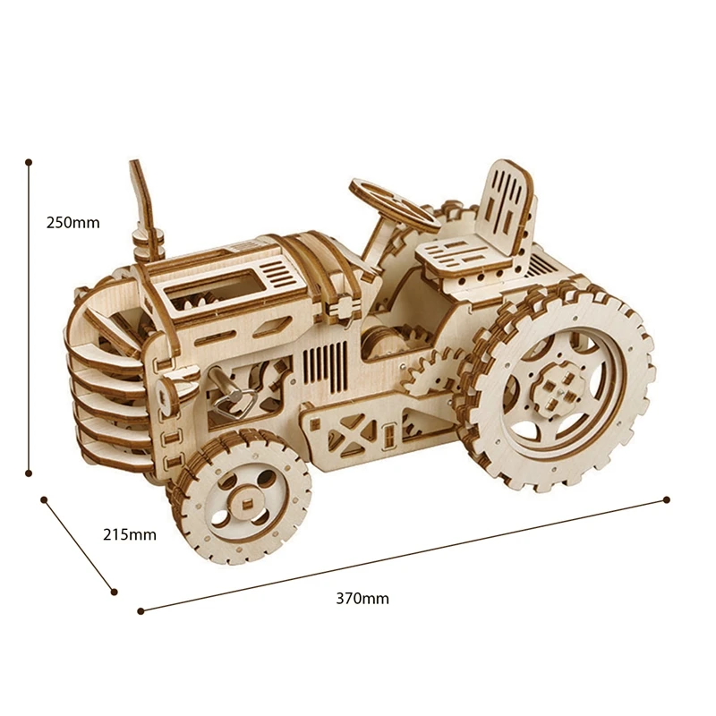 Robotime DIY Movable Mechanical Model Building Kits by Clockwork Wooden Toys Gifts Tractor LK401 for Dropshipping | Игрушки и хобби