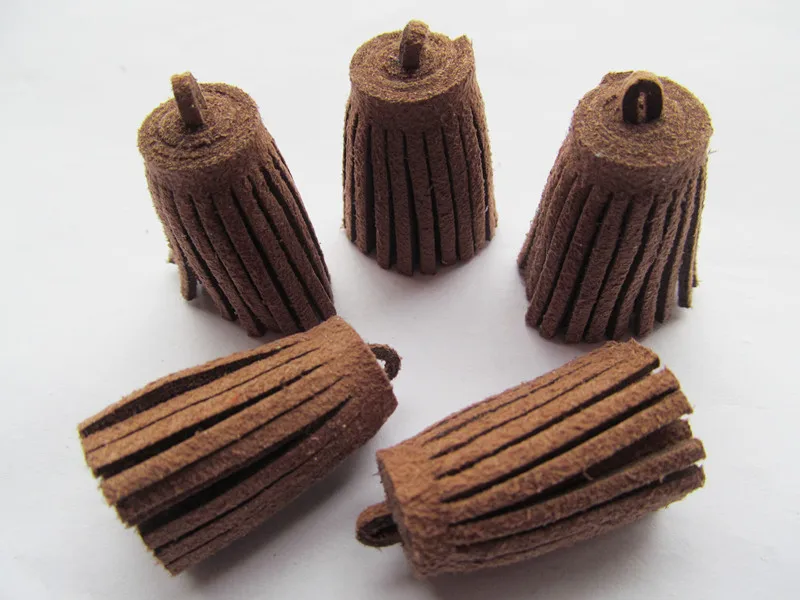 

Free Shipping 10pcs 33mm Handbag Tassels,DIY Accessories, Brown Korean Fleece Suede Cord,Chamois Macrame Bag Component