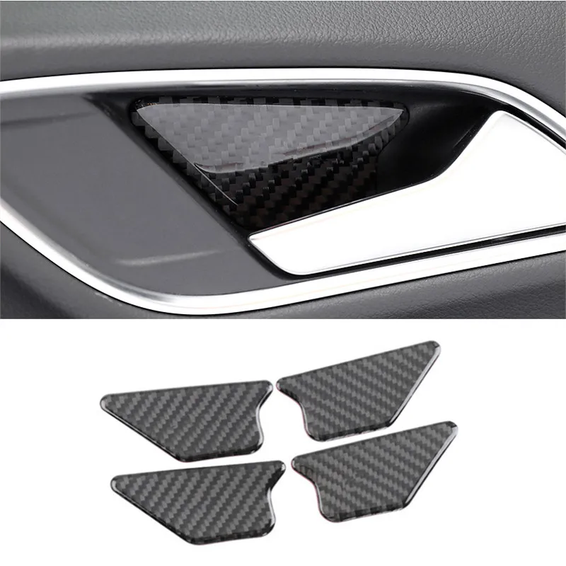 

Carbon Fiber Inner Door Bowl Sequins Decals Decoration Cover Trim 4Pcs For Audi Q3 2013-2018 Car Interior Accessories