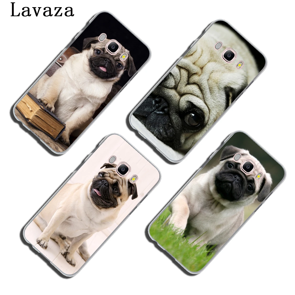 Жесткий чехол Lavaza для телефона с рисунком мопса Samsung Galaxy J8 J7 Duo J6 J5 J4 Plus 2018 2017 2016 J2 J3