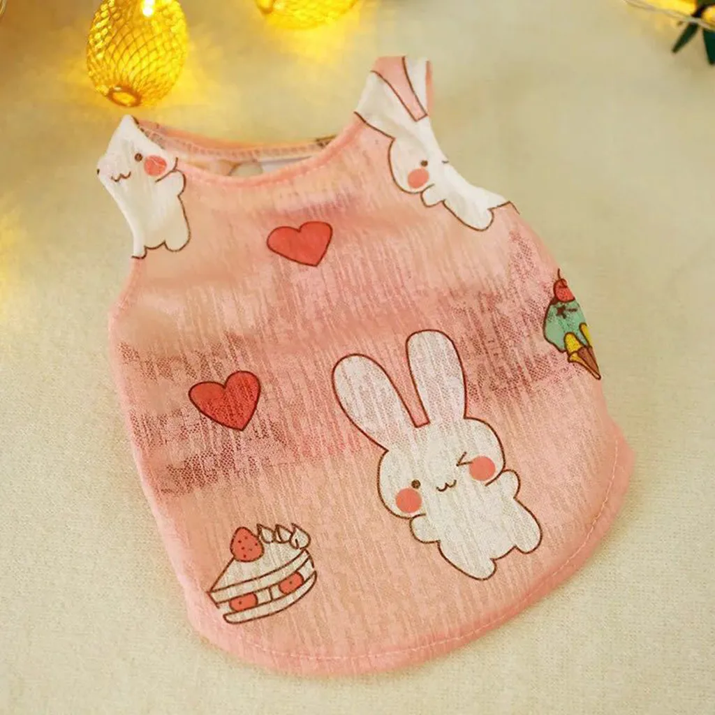 Милая летняя одежда для собак дышащая тонкая жилетка красивая борьбы с героями