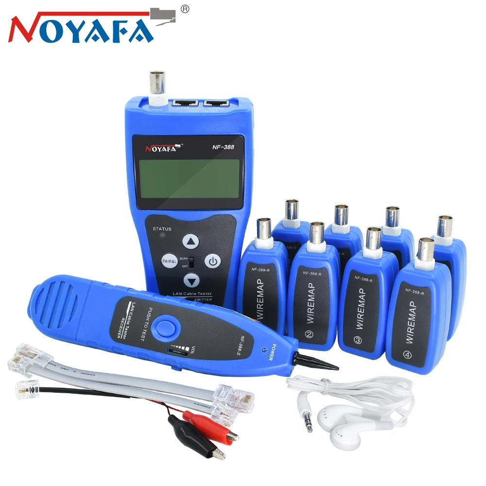 NOYAFA NF-388 дистанционный кабель искателя локатор тестер провода трекер Tracer Lcd RJ45 RJ11 BNC USB телефонный тонер сетевой Набор инструментов Синий