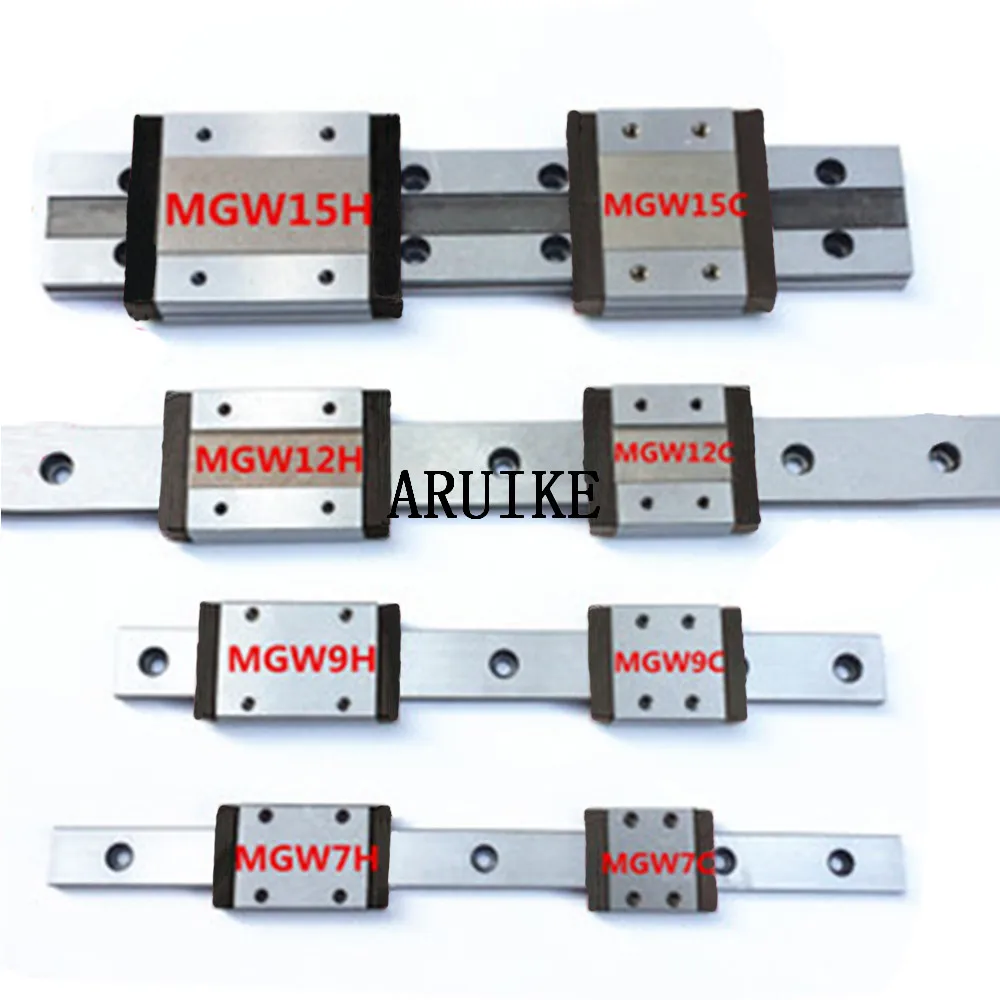 Линейная направляющая 1 шт. мин MGW7/MGW9/MGW12/MGW15 каретки с MR7 MR9 MR12 MR15 7 мм/9 мм/12 мм/15 мм CNC Rounter diy части