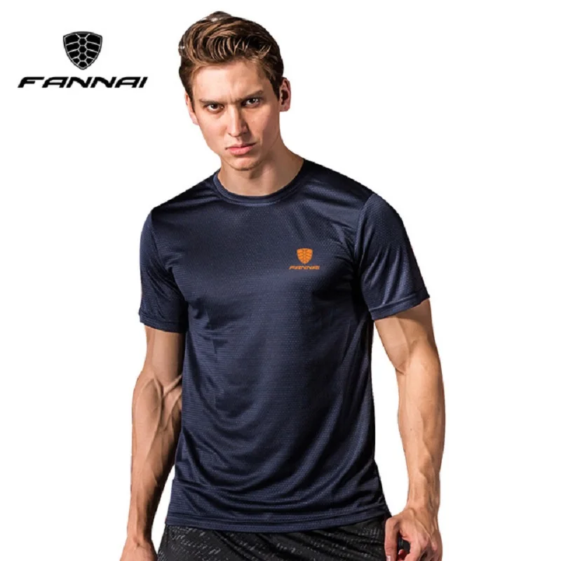 Спортивная футболка для бега и фитнеса мужчин camiseta gym hombre dry fit с коротким рукавом