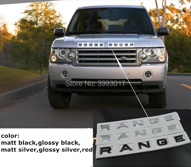 ABS серебро хром глянцевый черный красный стикер для RANGE ROVER значок-эмблема