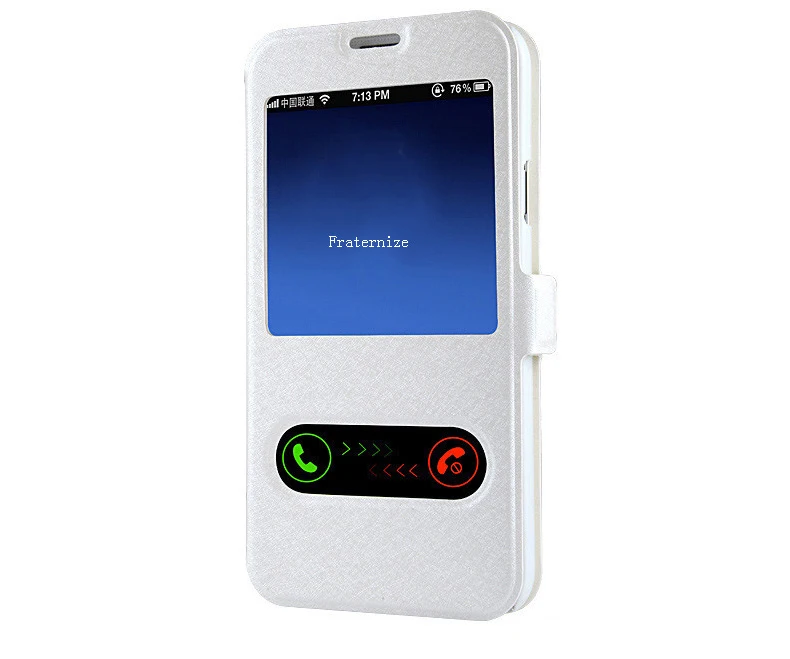 Роскошный кожаный флип-чехол с окошком для samsung Galaxy J1 Mini Ace A8 A9 Grand Prime G360 E5 E7 C5 C7 C9 Pro C10 On7 - Цвет: White