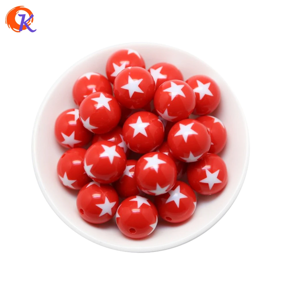 Choose Colors Fashion Bead 20mm 100pcs/lot Large Chunky Round Beads Star In Resin For DIY Jewelry Making | Украшения и аксессуары