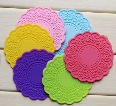 

FREE Shipping lace pattern silicon rubber saucer 5 colors