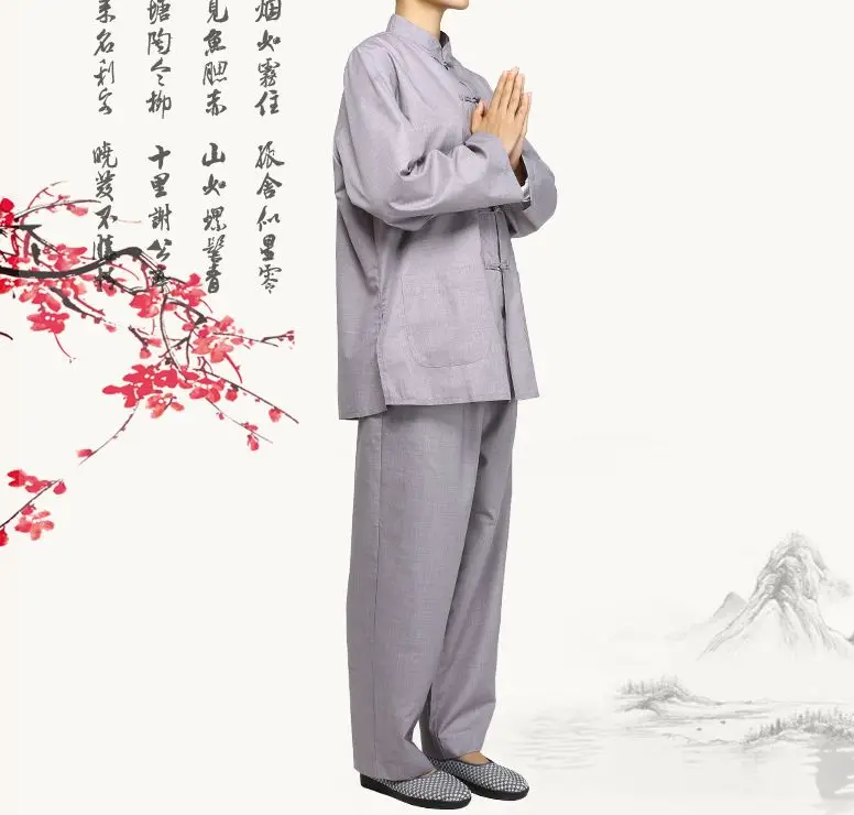 Всесезонные хлопковые костюмы унисекс lay zen буддистские модели медитация боевые